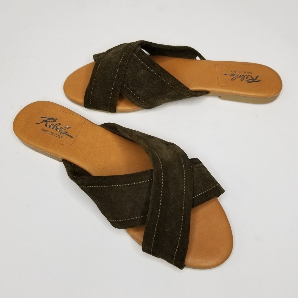 New REBELS SUEDE Slides sz 10